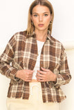 Wonder Away Plaid Button Down Shirt