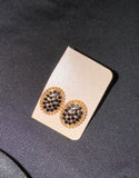 Black Circle Studs