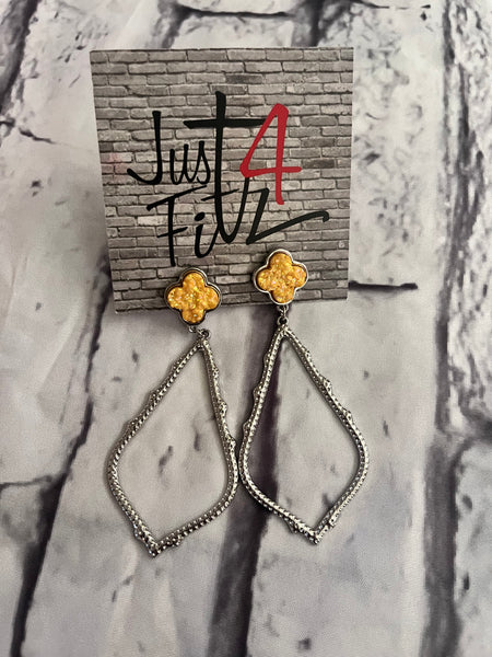 Yellow/Silver Dangles